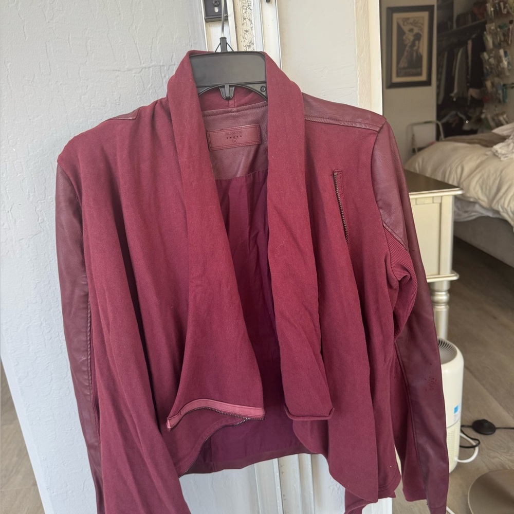 Women's Burgundy Jacket leather